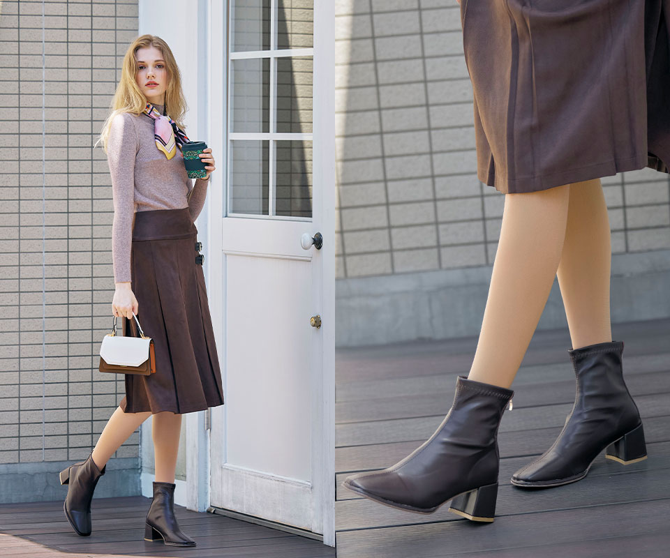 レッグメイキングシャンピエｂｙサイサポート 　ノーマルブベージュ着用モデルイメージ