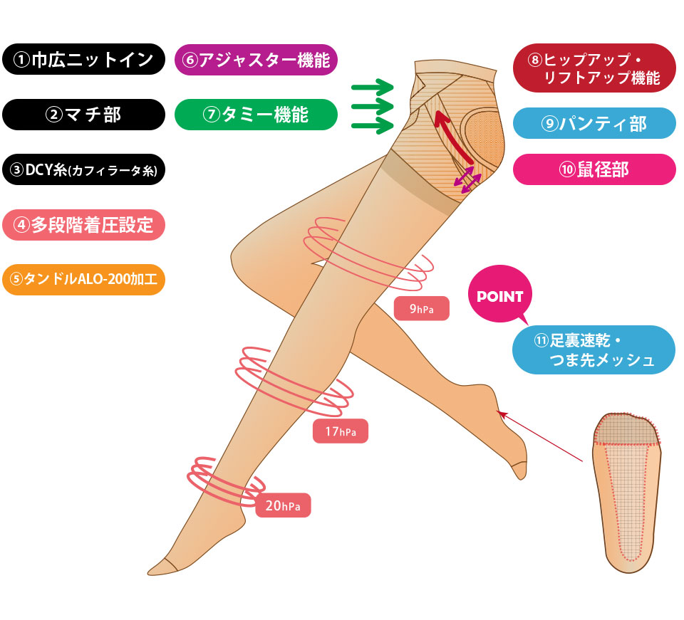 レッグメイキング フレイル（ストッキングタイプ）　商品詳細