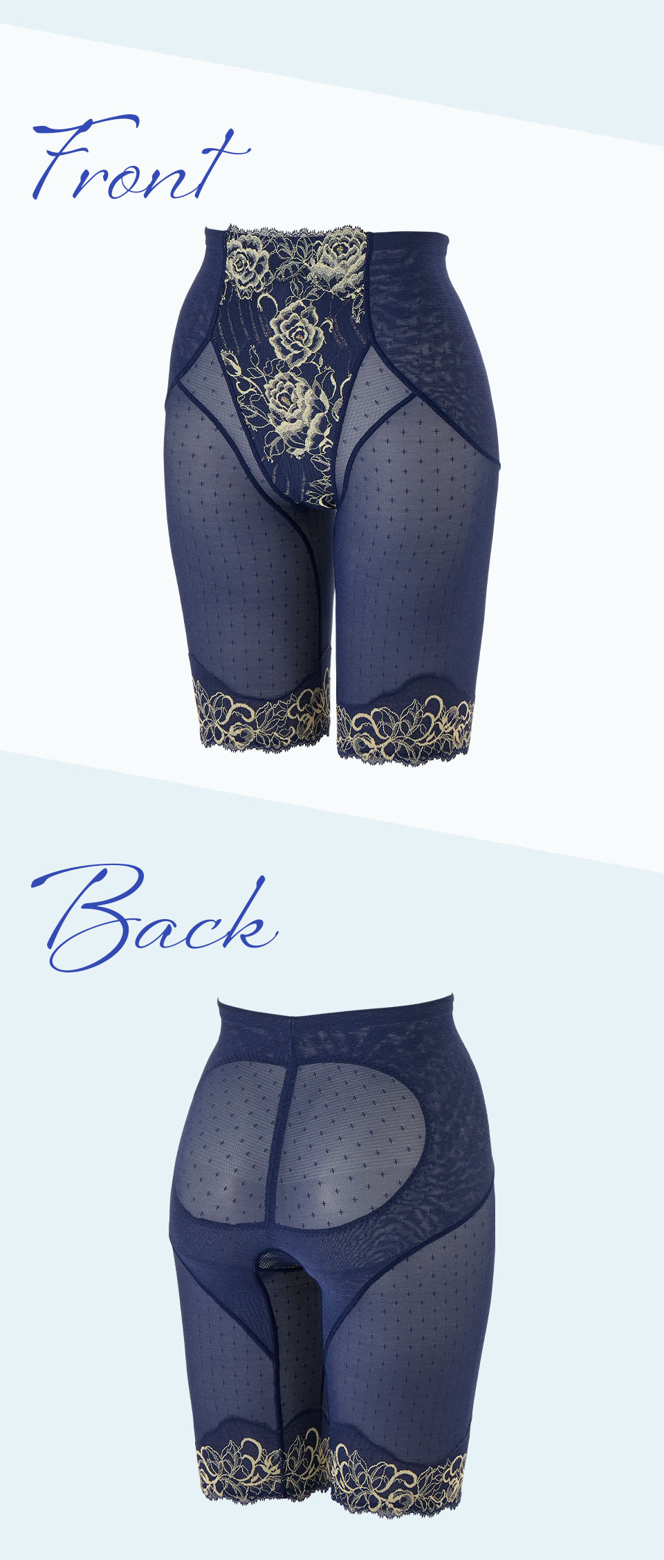 デコルテ リュミエス イデラ インディゴネイビー ロングガードル