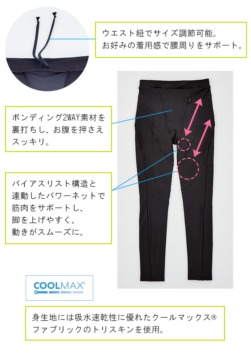 m-fit sports active(エムフィット スポーツ アクティブ)　バイアスリフトスポーツタイツ