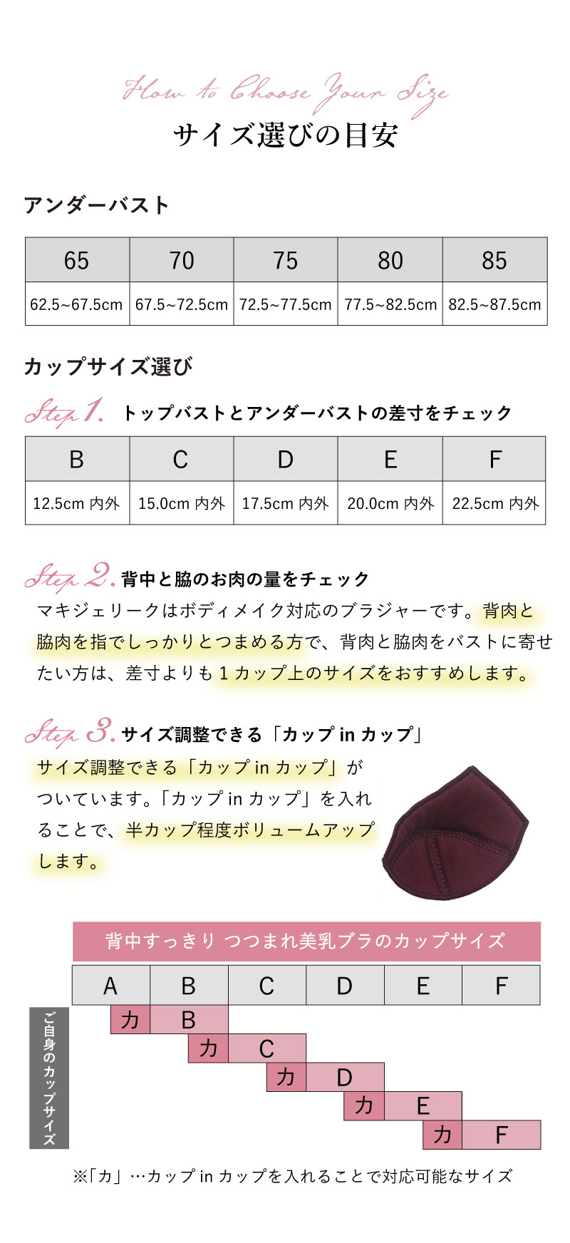 マキジェリーク（Maquigeriec） 背中すっきり　つつまれ美乳ブラ  （プリンセチア柄）