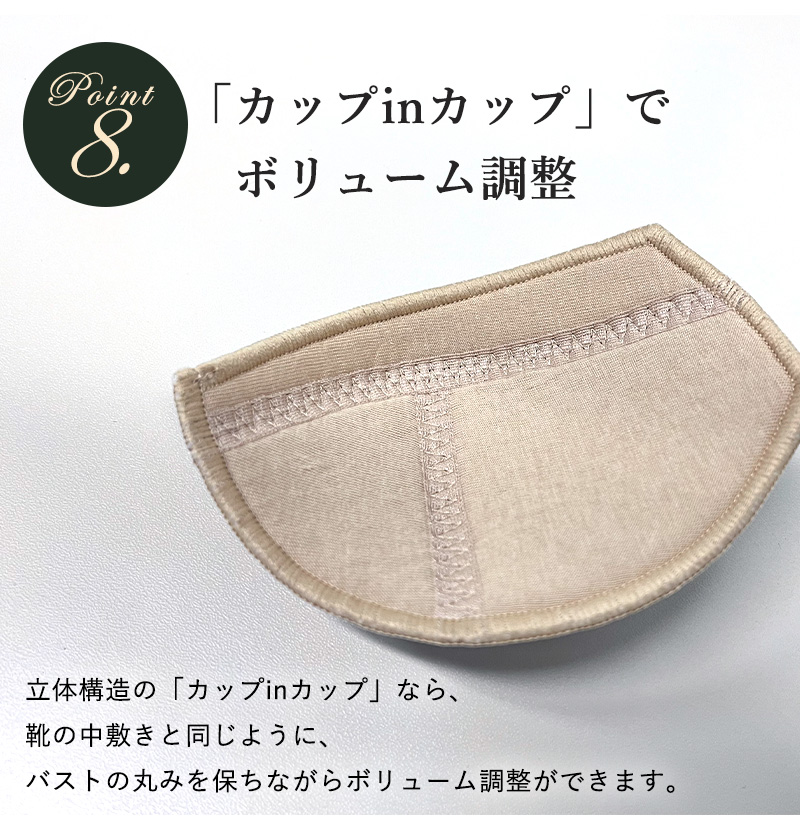 「カップinカップ」でボリューム調整
