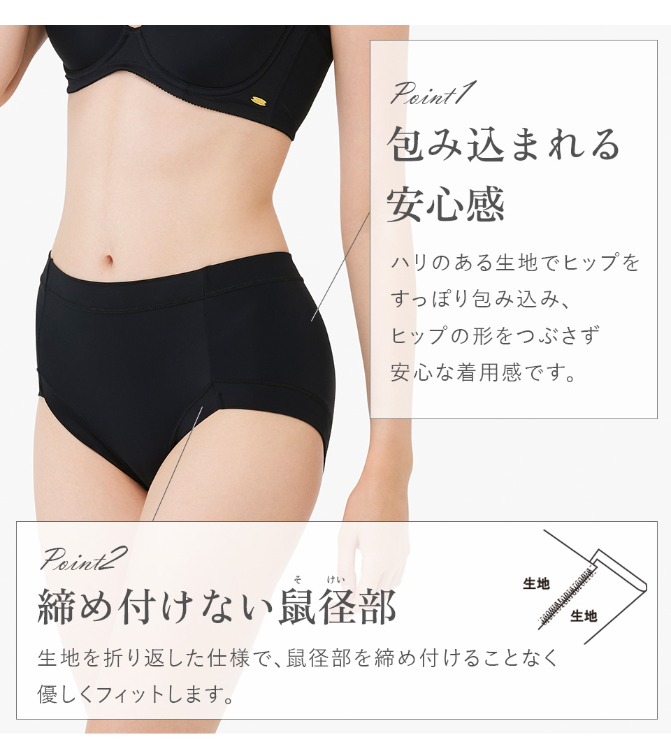 すっぽり安心　包まれショーツ　ノンレースモールドブラ用
