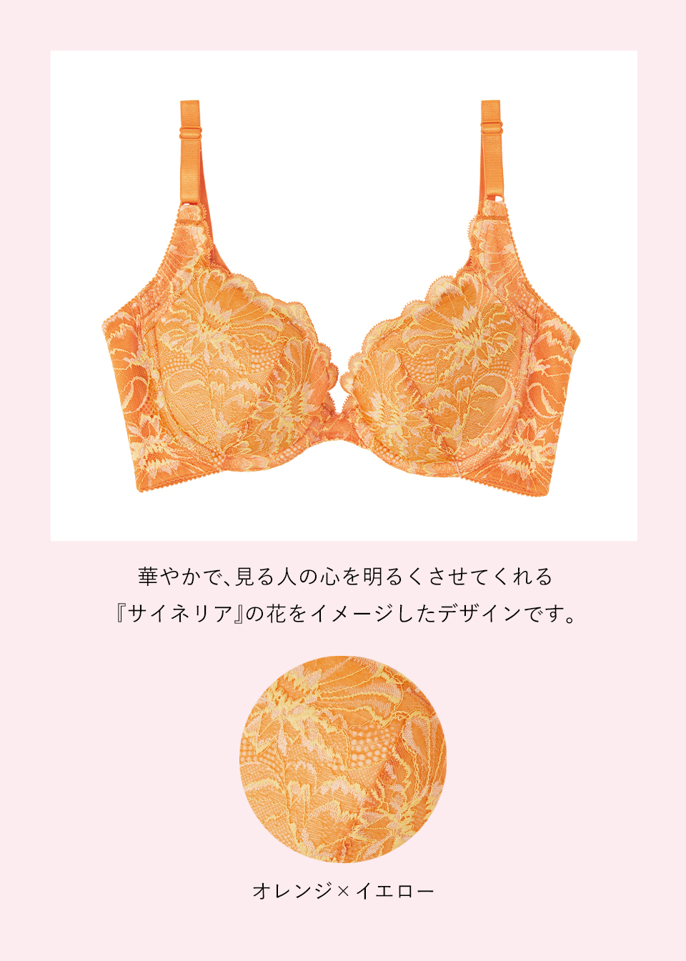 カラーバリエーション　【サイネリア柄】オレンジ×イエロー