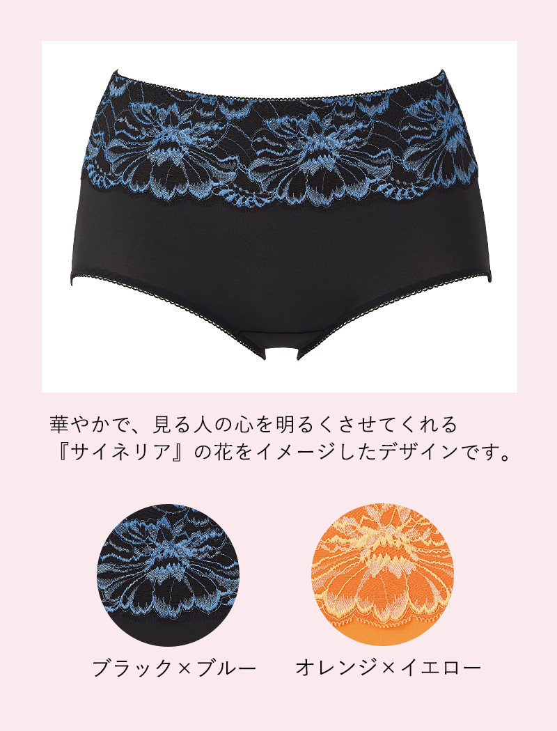 【サイネリア柄】ブラック×ブルー、オレンジ×イエロー