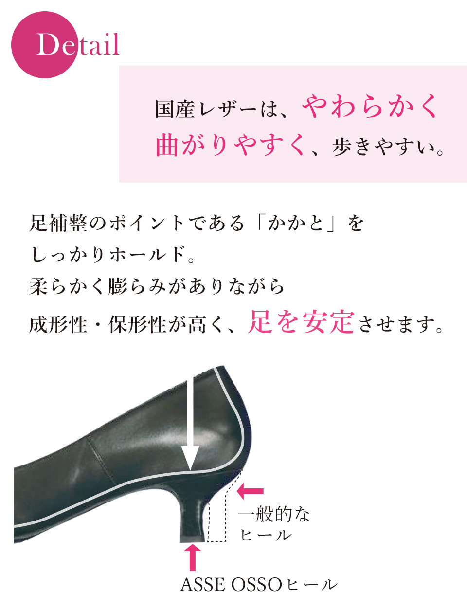 ASSE OSSO パンプス ラウンド