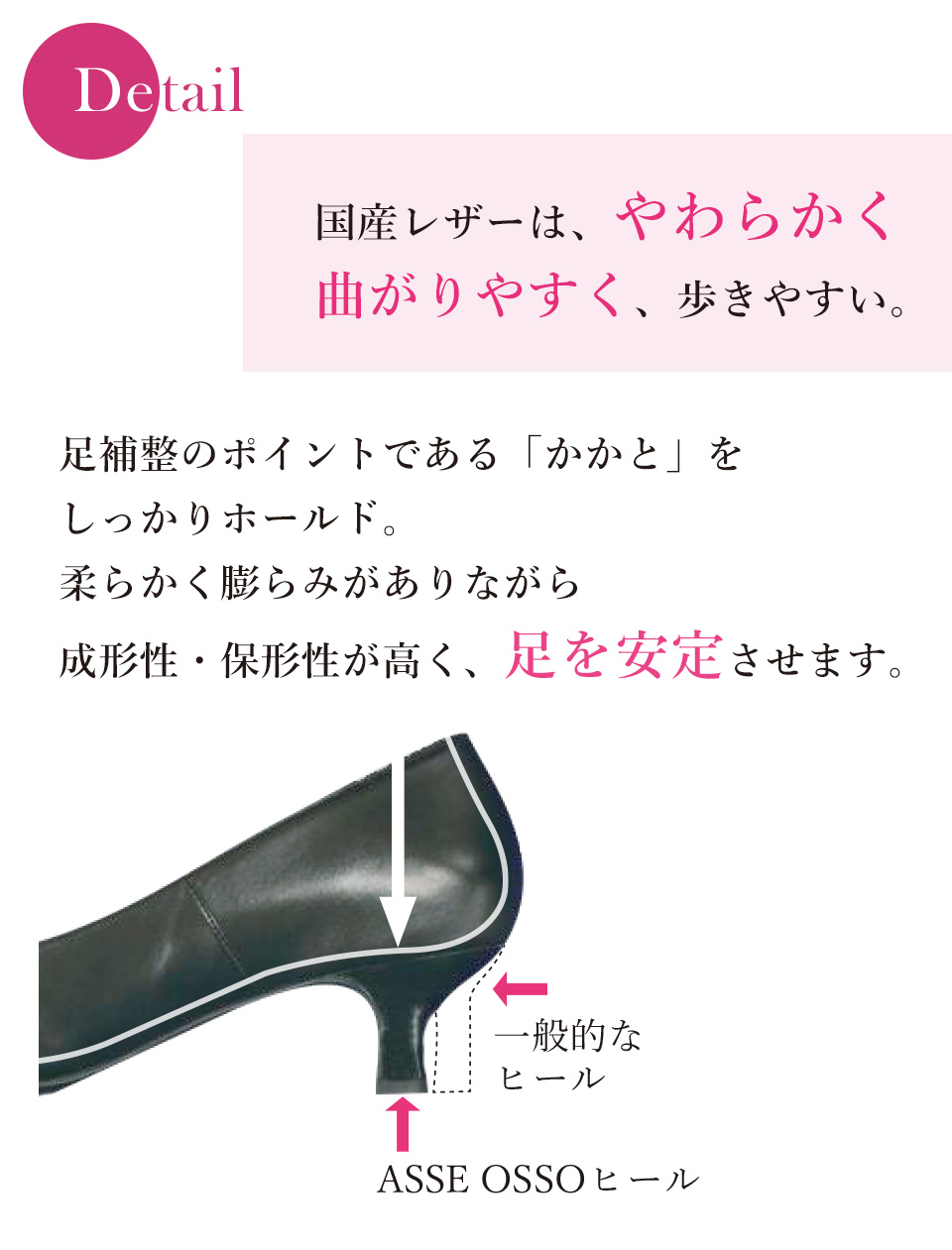 ASSE OSSO パンプス　スクエア