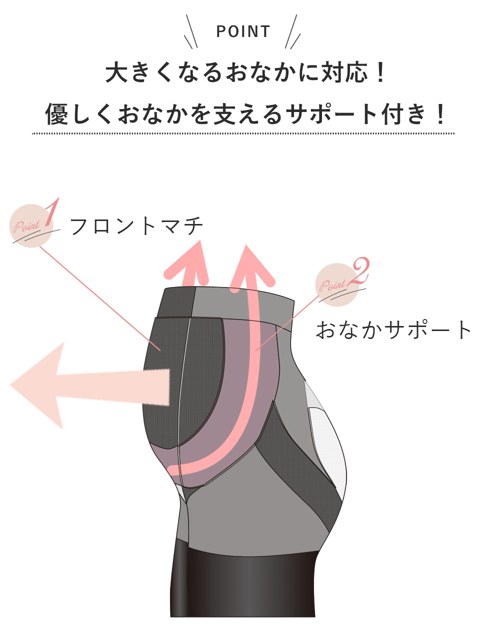 妊娠中も優しくヒップアップ！マルコ初！マタニティレギンス