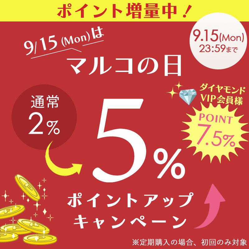 9月15日 マルコの日ポイントアップキャンペーン