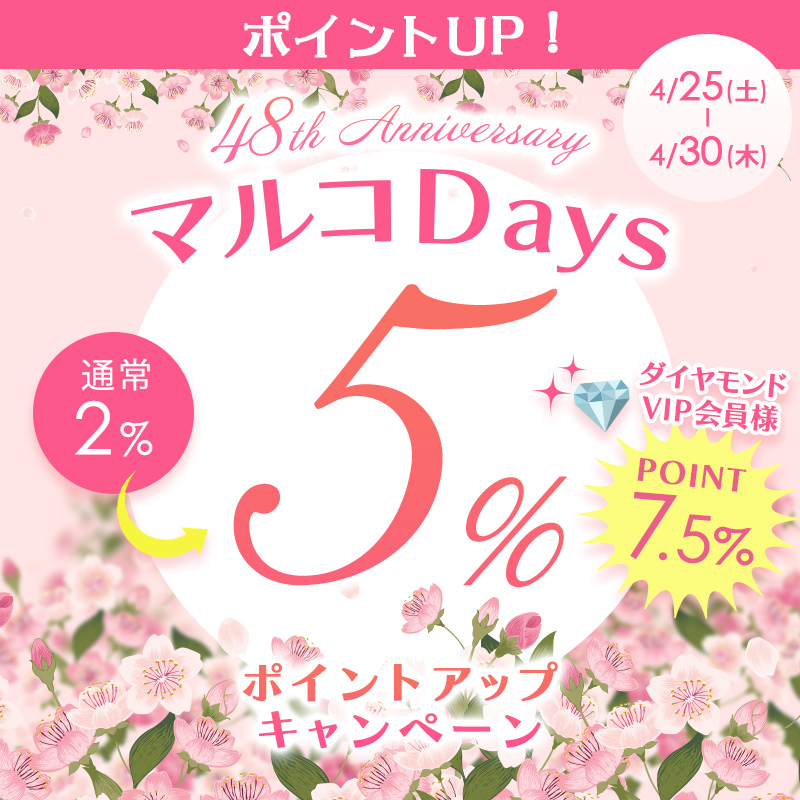 4月25日～30日 マルコDaysポイントアップキャンペーン